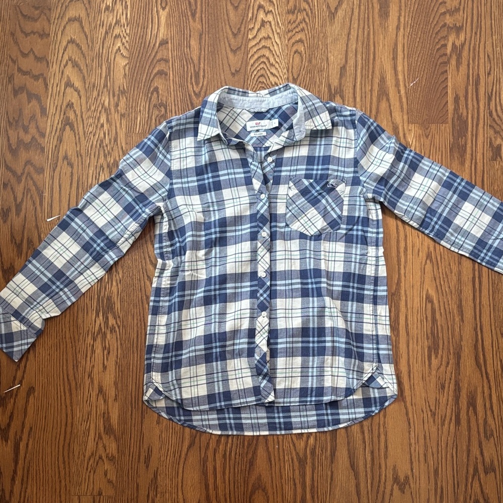 Women’s vineyard vibes plaid button down